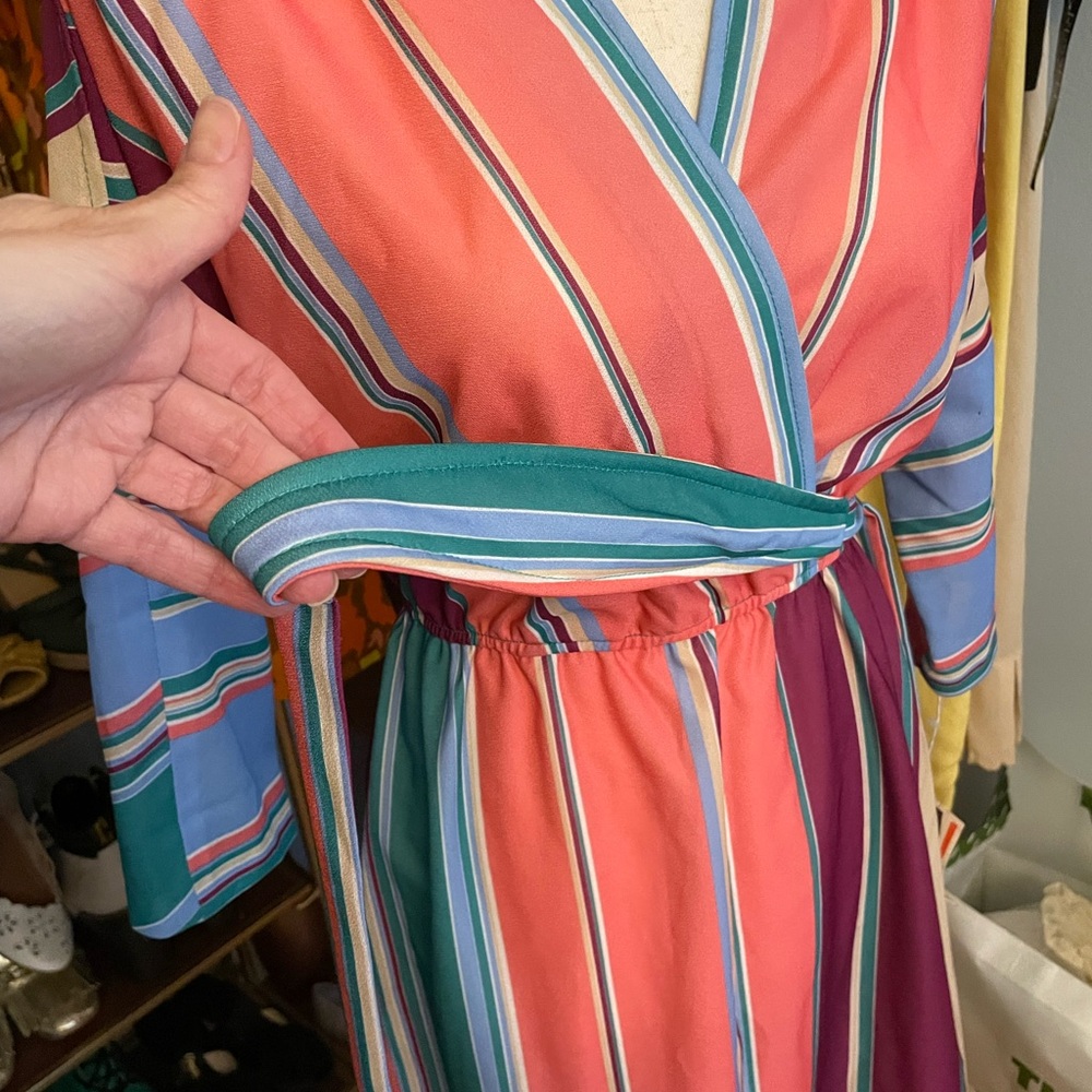 Deadstock Striped Vintage Dress - Size Small - Picture 7 of 9